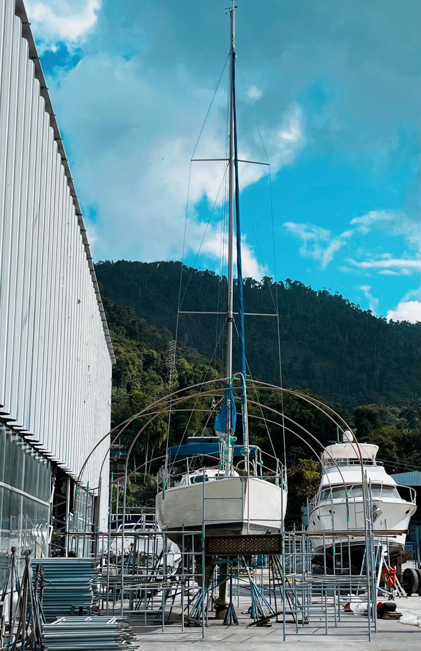 Estrutura para receber veleiro